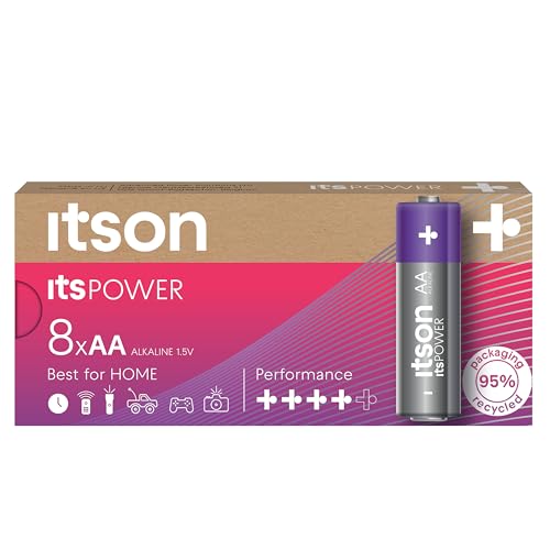 ITSON, Batterien AA, 8 Stück, 1.5V, Alkaline Batterien, für... - Maison & Cuisine Amazon Allemagne à 2.95€