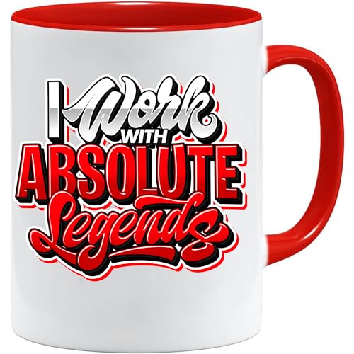 Lustige Arbeit | I Work with Absolute Legends Tasse |... - Nouvelle promo Amazon à 5.59€