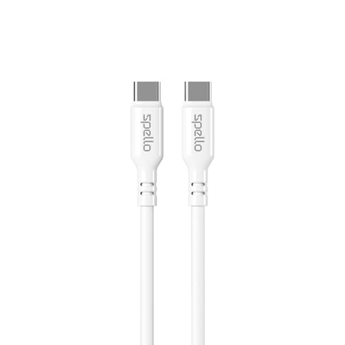 Spello USB-C to USB-C White Cable, Charge & Sync, Power... - High-Tech & Électronique Amazon Royaume-Uni à 3.02€