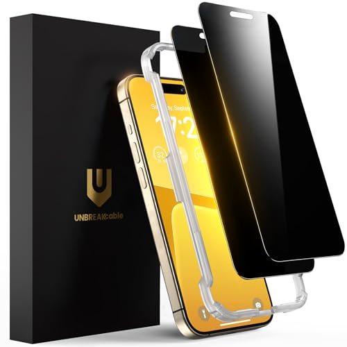 UNBREAKcable Panzer Sichtschutz Glas für iPhone 15 Pro [2... - High-Tech & Électronique en promo à 9.22€