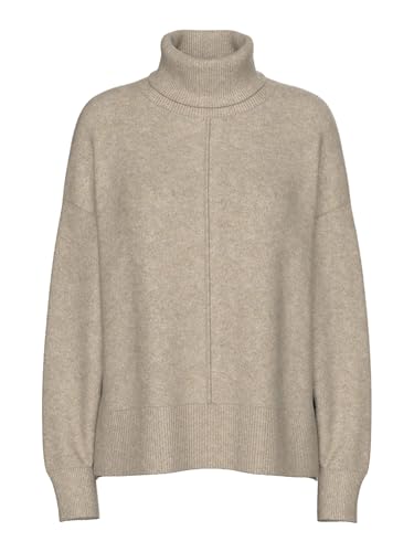 PIECES PCMALOU Female Jumper with High Collar, Taupe Gray, S - High-Tech & Électronique Amazon Royaume-Uni à 13.50€