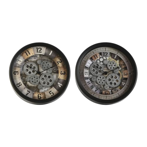 Home ESPRIT Wanduhr Mehrfarbig Metall Glas 33,5 x 8,5 x... - Maison & Cuisine en promo à 30.29€
