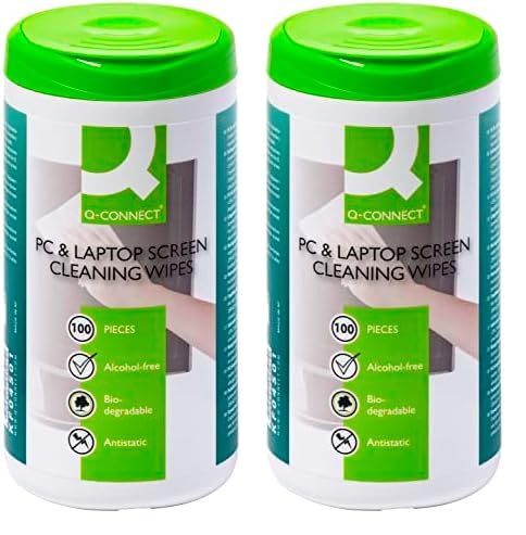 Q-Connect Screen and Keyboard Wipes (Pack of 200) KF04501 - Fournitures Bureau en promo à 3.60€