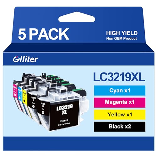 Glliter LC3219XL Lot de 5 Cartouches pour Brother LC3219XL... - Maison & Cuisine Amazon France à 22.26€