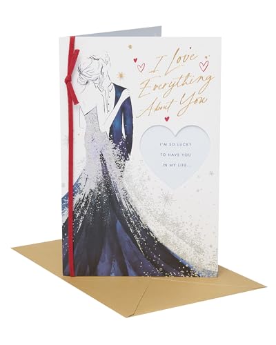 UK Greetings Valentinstagskarte für die Liebe, stilvolles... - Nouvelle promo Amazon à 6.21€