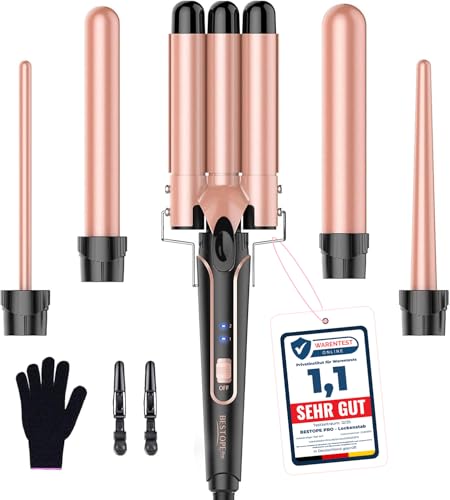 Ensemble de fers à vagues 5 en 1 BESTOPE PRO - Comprend 3... - Beauté & Parfums Amazon France à 39.99€