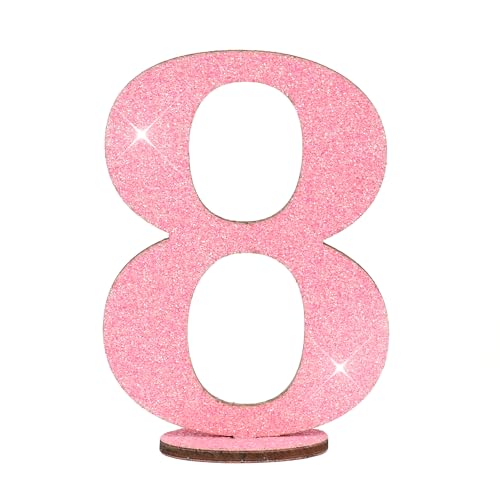 Oblique Unique® Zahlen Holz Aufsteller Rosa mit Glitzer... - Maison & Cuisine Amazon Allemagne à 1.99€