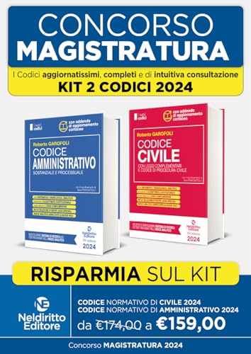 Concorso magistratura. Kit Codici normativi 2024: Codice... - Jouets & Jeux Amazon Italie à 24.08€