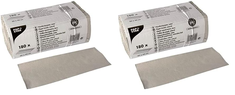 Papstar, 180 Blatt Handtuchpapier 31 cm x 25 cm natur... - Fournitures Bureau Amazon Allemagne à 6.18€