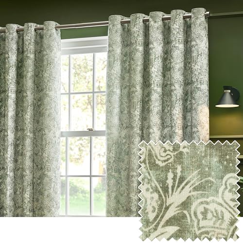 furn. Wylder Tropics Bengal Chenille Eyelet Curtains, 117cm... - Home & Kitchen Amazon UK à 28.03€