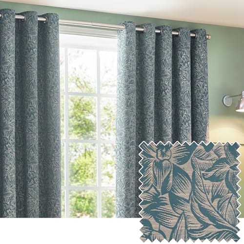 furn. Wylder Nature Grantley Jacquard Eyelet Curtains - Maison & Cuisine Amazon Royaume-Uni à 17.89€