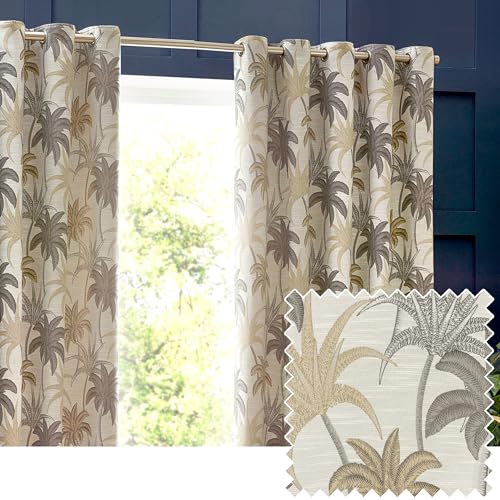 furn. Wylder Tropics Galapagos Jacquard Eyelet Curtains - Amazon Royaume-Uni à 15.75€