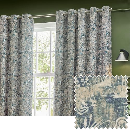 furn. Wylder Tropics Bengal Chenille Eyelet Curtains... - Maison & Cuisine en promo à 25.25€