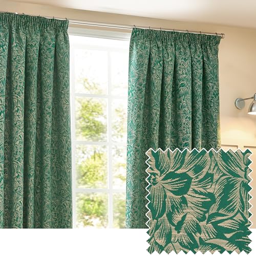 furn. Wylder Nature Grantley Jacquard Pencil Pleat Curtains... - Maison & Cuisine Amazon Royaume-Uni à 22.33€