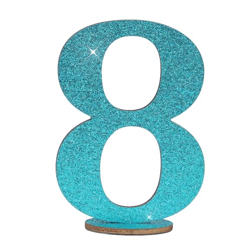 Oblique Unique® Zahlen Holz Aufsteller Türkis mit Glitzer... - Maison & Cuisine Amazon Allemagne à 1.99€