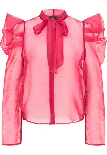 caneva Camicetta da Donna in Organza, Rosso Scuro, XS - Mode & Vêtements Amazon Italie à 14.05€