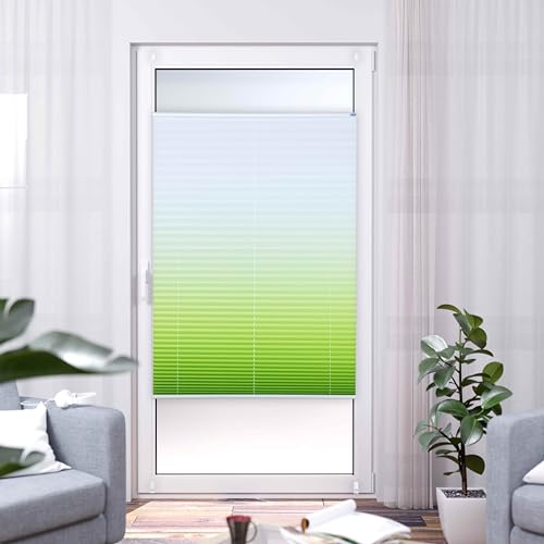 K-Home® Klemmfix-Plissee Farbverlauf Grün B95 x H210 cm - Maison & Cuisine Amazon Allemagne à 27.73€