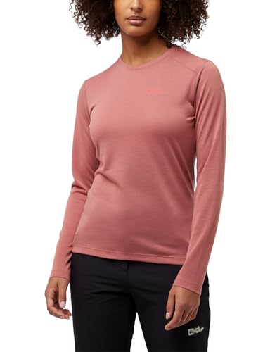 Jack Wolfskin Vonnan LS T W Camiseta Mujer, Mineral Red, L - Deal du jour à 33.42€