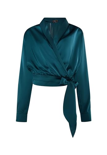 nascita Blusa Cruzada de satén, Verde Esmeralda, S para... - Amazon Espagne à 16.66€