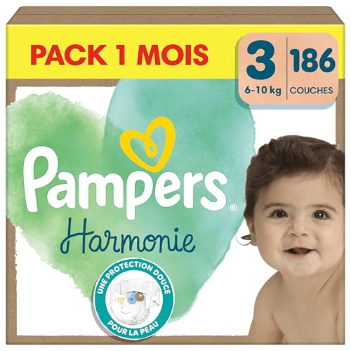 Pampers Harmonie, Taille 3, 186 Couches, 6-10kg, Protection... - Maison & Cuisine Amazon France à 43.28€