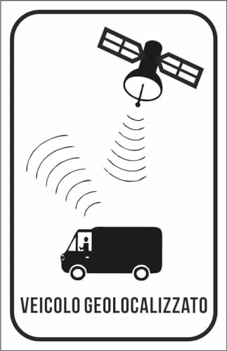 M-ITALY CARTELLO SEGNALETICO - VEICOLO GEOLOCALIZZATO... - Maison & Cuisine Amazon Italie à 2.49€