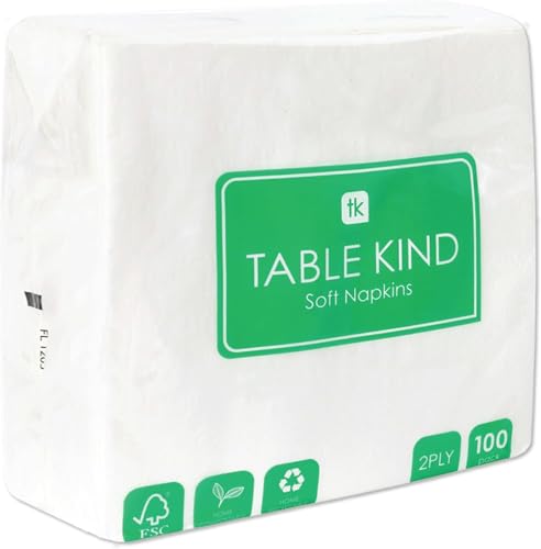 Table Kind confezione da 100 tovaglioli bianchi morbidi... - Maison & Cuisine en promo à 6.90€