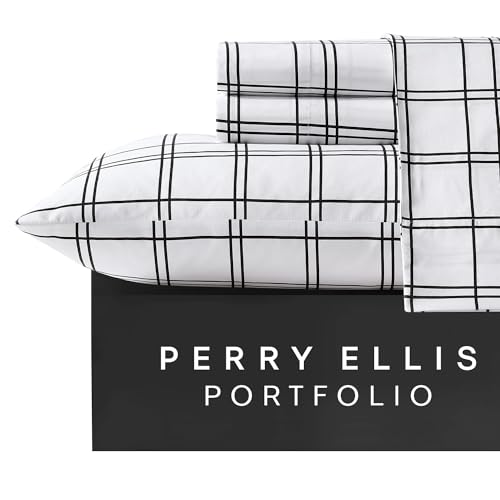 Perry Ellis Portfolio - Sheet Set, 6-Piece Wrinkle... - Maison & Cuisine Amazon Royaume-Uni à 17.04€