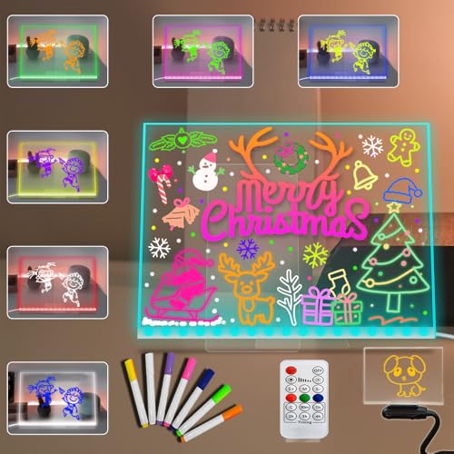 Acrylic LED Glowing Message Board Dry Erase Board with... - Maison & Cuisine Amazon Royaume-Uni à 4.99€