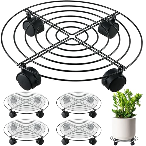 Lot de 5 supports de plantes en métal avec roulettes de... - Jardin & Extérieur Amazon France à 80.02€