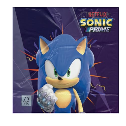 BeenSmile, Sonic Prime Lot de 20 serviettes en papier 33 cm... - Loisirs Créatifs Amazon France à 2.68€