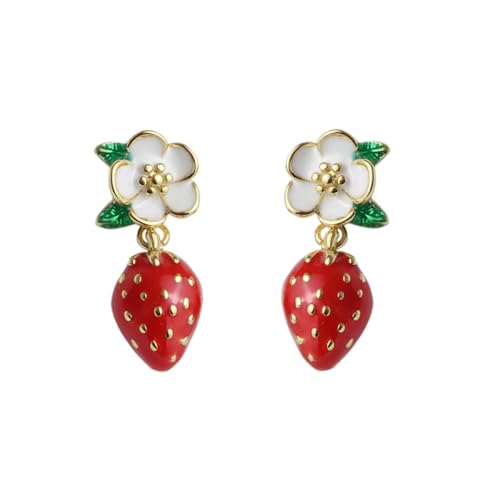BrOleo Orecchini Pendenti a Forma di Fragola in Argento... - Animalerie Amazon Italie à 4.00€