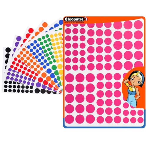 CLEOPATRE - Gomets autoadhesivos redondos - 6 colores... - Auto & Moto Amazon Espagne à 4.55€