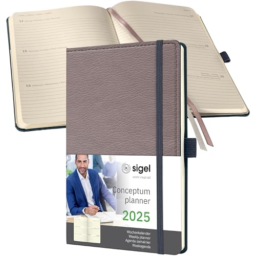 SIGEL C2551 Conceptum Agenda semanal 2025, diseño taupe... - Fournitures Bureau Amazon Espagne à 9.90€