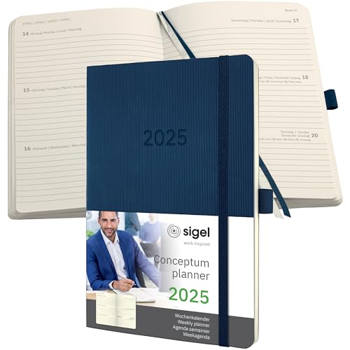 SIGEL C2532 Conceptum Weekly Planner 2025, Approx. A5, Dark... - Fournitures Bureau Amazon Royaume-Uni à 3.93€