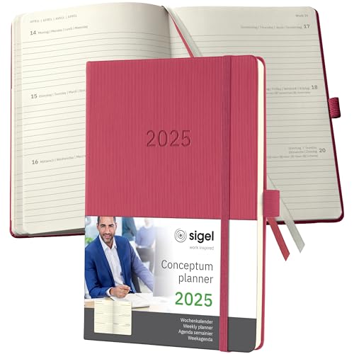 SIGEL C2570 Conceptum Agenda settimanale 2025, circa A5... - Fournitures Bureau en promo à 10.63€