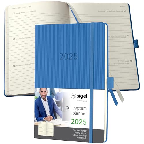 SIGEL C2568 Conceptum Agenda semanal 2025, aprox. A5, azul... - Fournitures Bureau Amazon Espagne à 10.17€