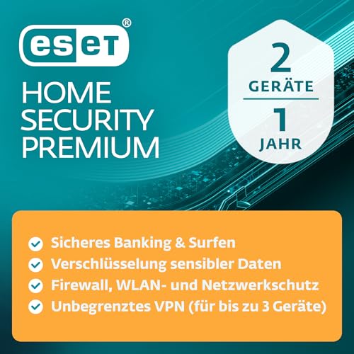 ESET HOME Security Premium 2026 | 2 Geräte | 1 Jahr |... - Bricolage & Outils Amazon Allemagne à 52.49€