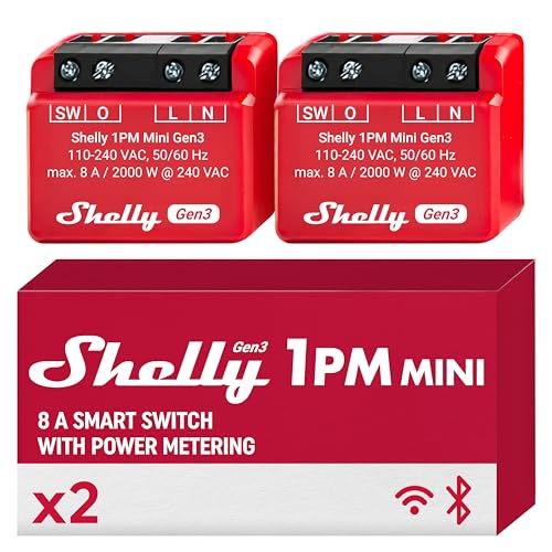 Shelly 1PM Mini Gen3- Relé Interruptor Inteligente WiFi y... - High-Tech & Électronique en promo à 17.99€