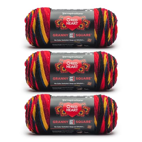 Red Heart All in One Granny Square Black Moody Cherry Garn... - Maison & Cuisine Amazon Allemagne à 17.06€