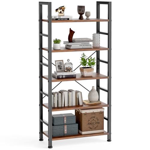 DUMOS Bibliothèque à 5 niveaux, grande étagère de rangement... - Maison & Cuisine en promo à 41.92€