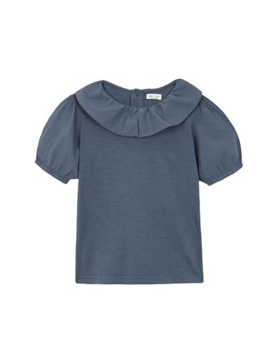 Camiseta DE Manga Corta Y Cuello Volante Azul Pato - Amazon Espagne à 13.14€