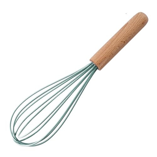 ulafbwur Silicone Wire Cooking Whisk 10 Inch Wooden Handle... - Maison & Cuisine en promo à 1.35€