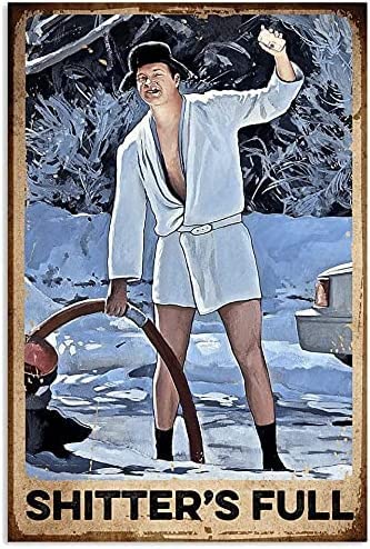 Plaque en métal vintage Shitter en aluminium 20,3 x 30,5 cm... en promo sur Amazon