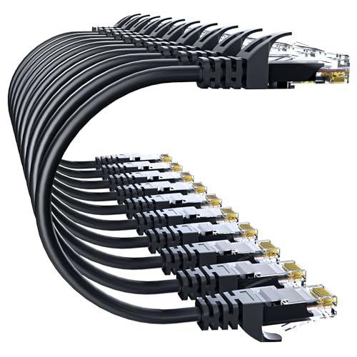 10Gsupxsel Cat 6 Ethernet Cable 2FT 10Pack, Cat6 Ethernet... - High-Tech & Électronique Amazon Royaume-Uni à 10.67€