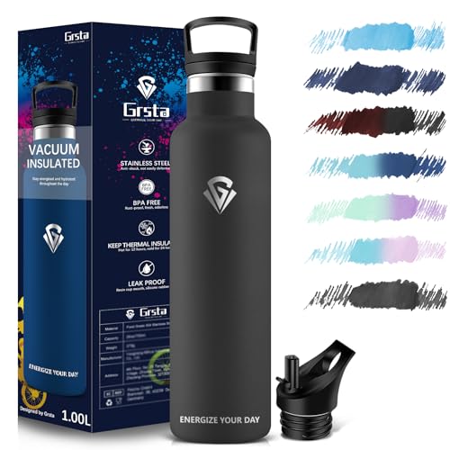 Grsta Borraccia Termica, Borraccia 1 litro, Bottiglia con... - Sports & Fitness Amazon Italie à 23.41€