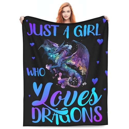 VODRM Dragon Blanket Gifts for Kid Women Just a Girl Who... - Maison & Cuisine Amazon Royaume-Uni à 3.00€
