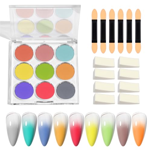 9 Colours Powder Nail Art Gradient Glitter, MELLTONG 8... - Beauté & Parfums Amazon Allemagne à 3.99€