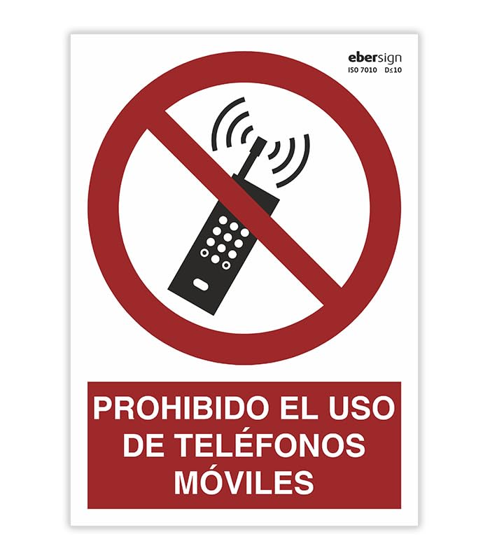 EberSign | Señal de Prohibición "Prohibido el Uso de... - Fournitures Bureau Amazon Espagne à 1.16€