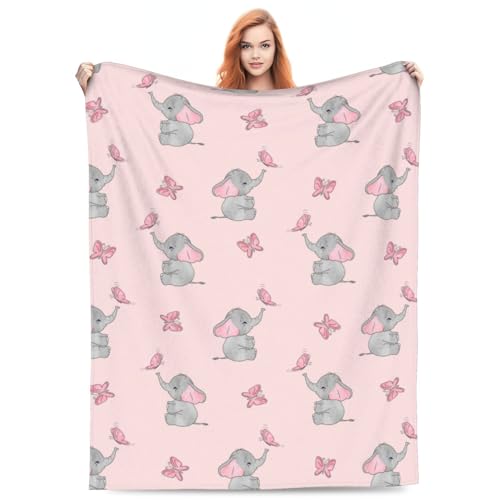 Cute Elephant Blanket Gifts for Kids Girls Elephants... - Maison & Cuisine Amazon Royaume-Uni à 3.00€