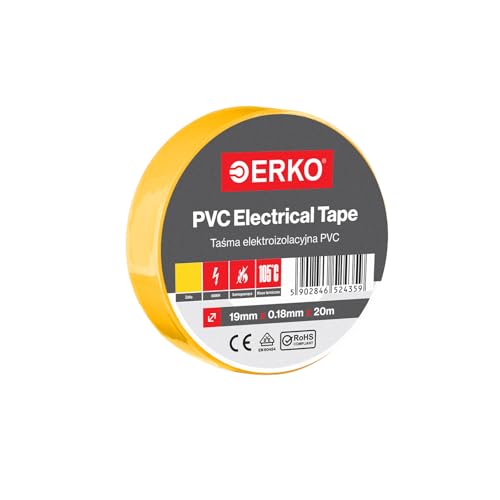 ERKO Nastro Isolante elettrico giallo 19 mm x 20 m PVC Per... - Auto & Moto Amazon Italie à 7.69€